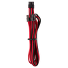 Premium Individually Sleeved PCIe Cables (Single Connector) Type 4 Gen 4 – Red/Black